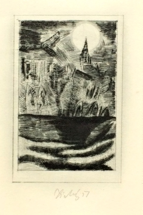 Tichý František (1896 - 1961) : Ilustrace k povídce E.A. Poea, Zánik domu Usherů