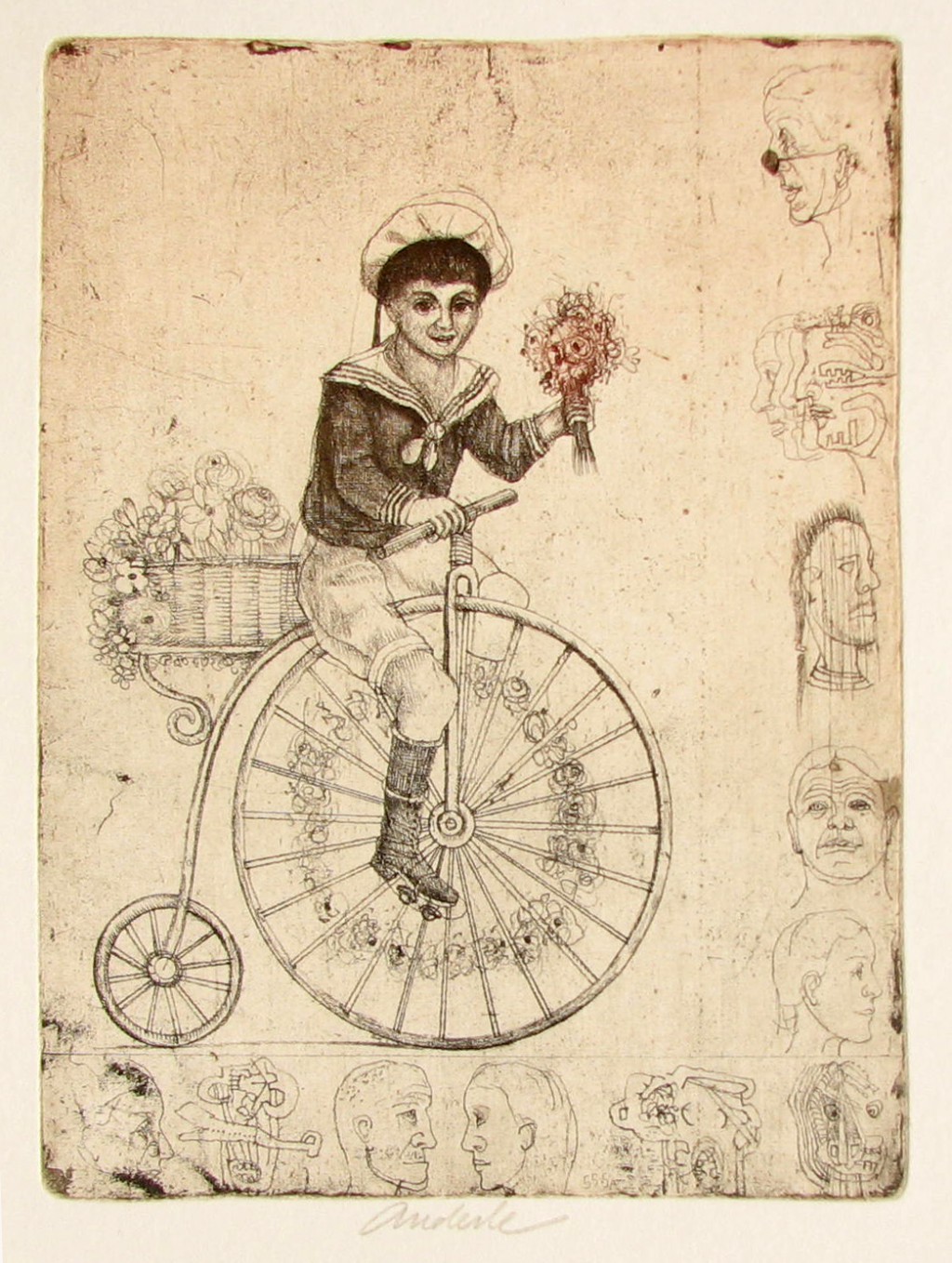 Anderle Jiří (1936) : Chlapec na kole