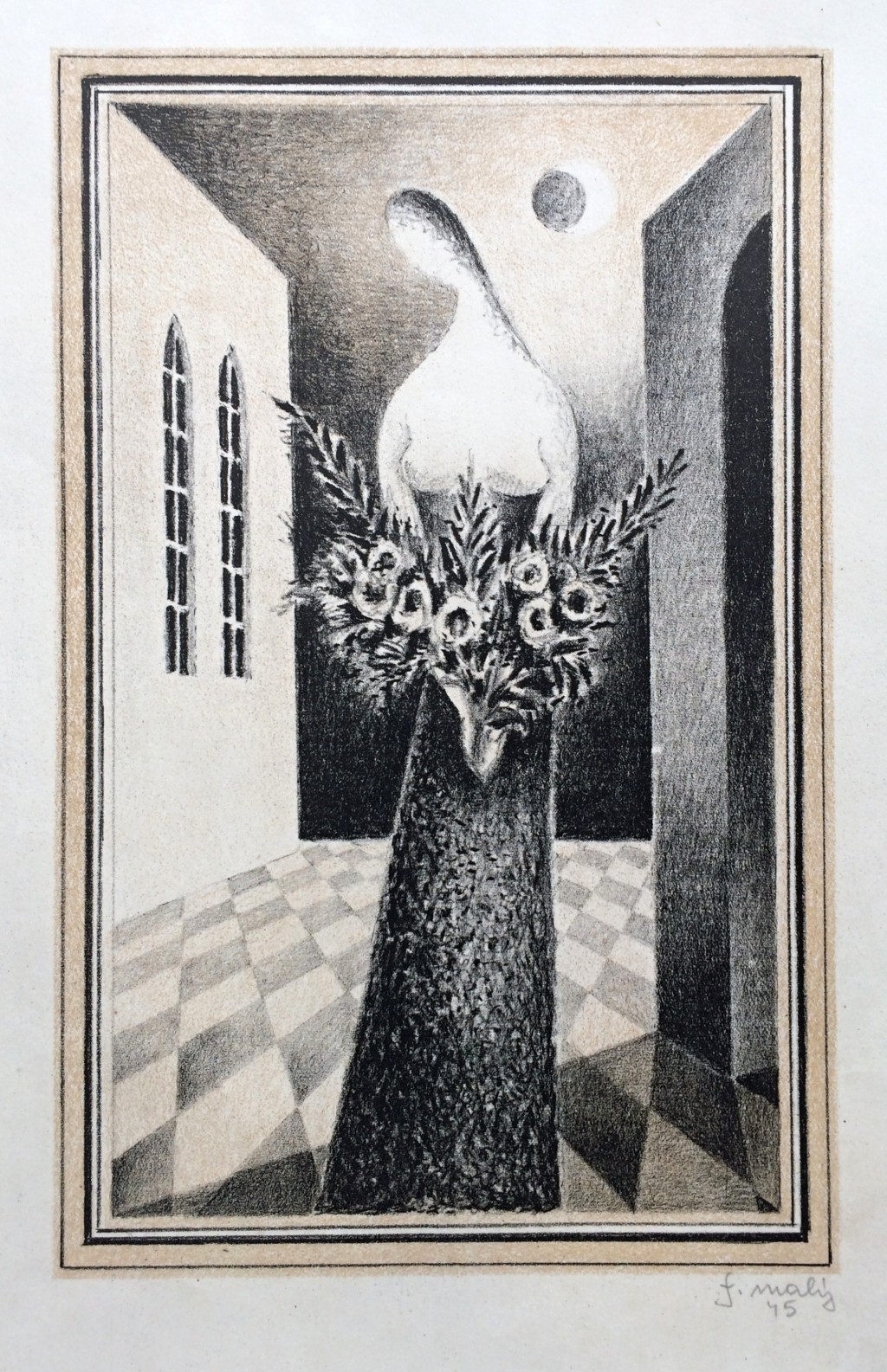 Malý František (1900 - 1980) : Žena s květinami