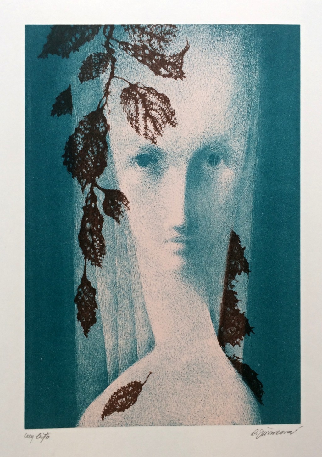 Jiřincová Ludmila (1912 - 1994) : Dívka s lístky stromu