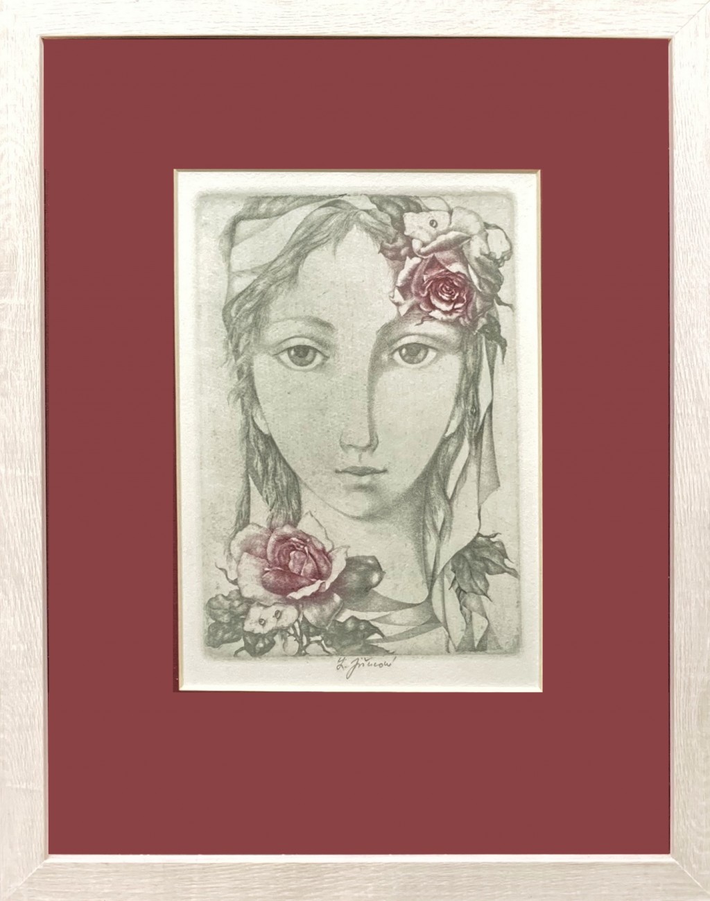 Jiřincová Ludmila (1912 - 1994) : Dívka s růžemi