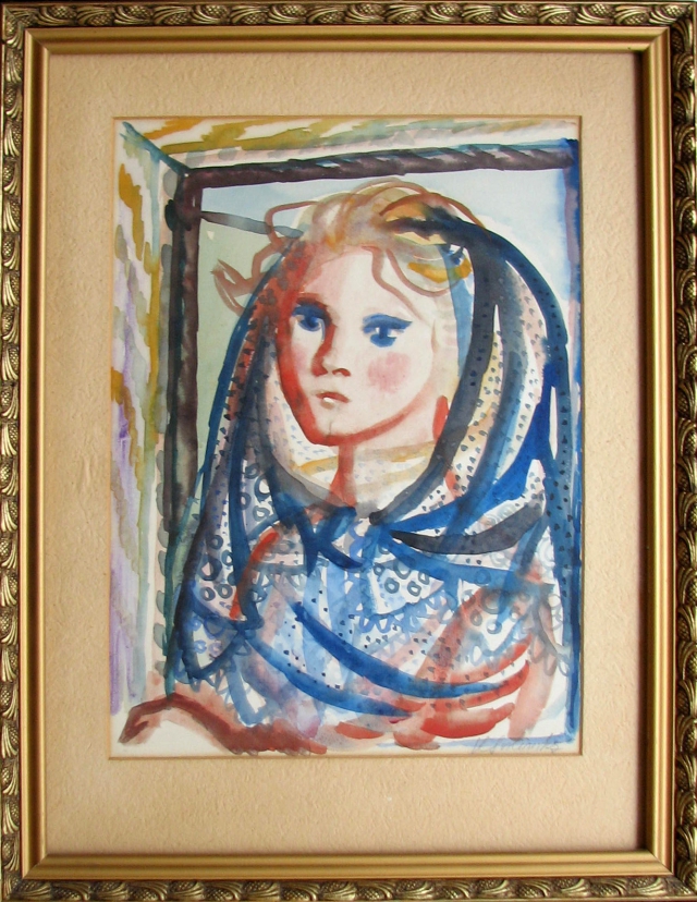 Svolinský Karel (1896 - 1986) : Dívka v šátku