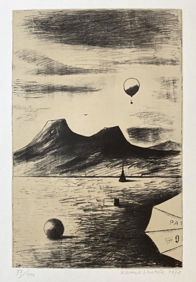 Lhoták Kamil (1912 - 1990) : Krajina s balónem