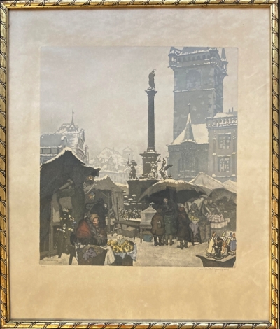 Stretti - Zamponi Jaromír (1882 - 1959) : Trh na Staroměstkém náměstí