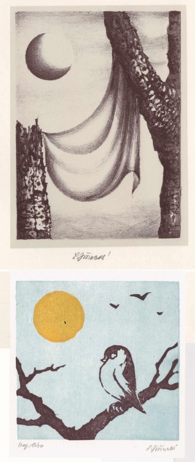 Jiřincová Ludmila (1912 - 1994) : Dva grafické listy