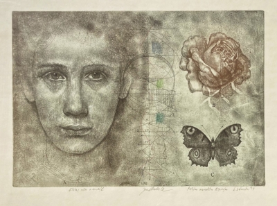 Anderle Jiří (1936) : Klára, růže a motýl