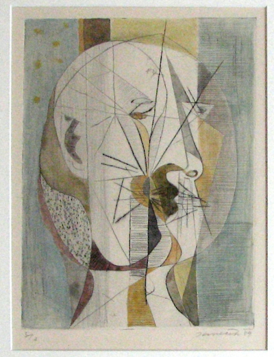 Janeček Ota (1919 - 1996) : Kubistická hlava