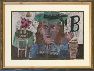 Krauer Josef (1927 - 1990) : Dívka v kavárně