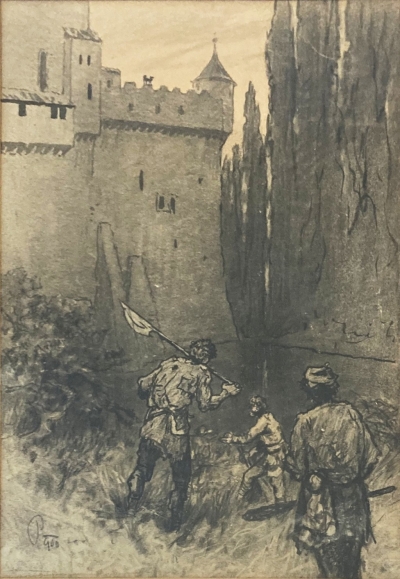 Panuška Jaroslav (1872 - 1958) : Obři pod hradem