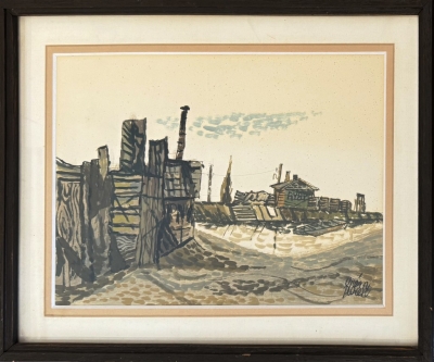 Plocek Vilém (1905 - 2001) : Ohrady na břehu